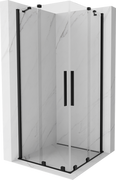 Kabiny prysznicowe - Mexen Velar Duo kabina prysznicowa rozsuwana 100x100 cm, transparent, czarna - 871-100-100-02-70 - miniaturka - grafika 1
