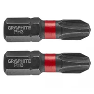 Wkrętarki - Graphite Bity udarowe PH3 x 25 mm, 2 szt. TOP-56H502 - miniaturka - grafika 1