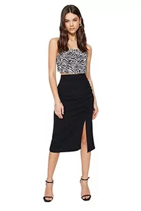 Trendyol FeMan Spódnica ołówkowa Regular Fit Spódnica dzianinowa, czarna, XL, Czarny, XL - Spódnice - miniaturka - grafika 1