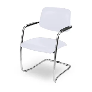 Krzesło pacjenta do poczekalni MEGIS Biały 01 - Meble i wyposażenie gabinetów medycznych - miniaturka - grafika 1