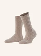 Skarpetki damskie - Falke Skarpety Cosy Wool Z Błyszczącą Przędzą beige - miniaturka - grafika 1