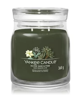 Yankee Candle Siver Sage & Pine Signature Jar Świeca zapachowa 368 g - Świece - miniaturka - grafika 1