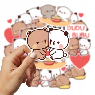 Naklejki Stickery DO ALBUMU NOTESU PAMIĘTNIKA ZESZYTU BUBU LOVES DUDU 18x15 - Zeszyty szkolne - miniaturka - grafika 1