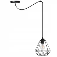 Lampy sufitowe - Lampa Sufitowa Wisząca Czarny Żyrandol Pojedyncza Pająk Loft Nowoczesny - miniaturka - grafika 1
