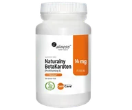 Suplementy naturalne - Naturalny BetaKaroten 14mg (ProWitamina A) 100 sztuk ALINESS - miniaturka - grafika 1