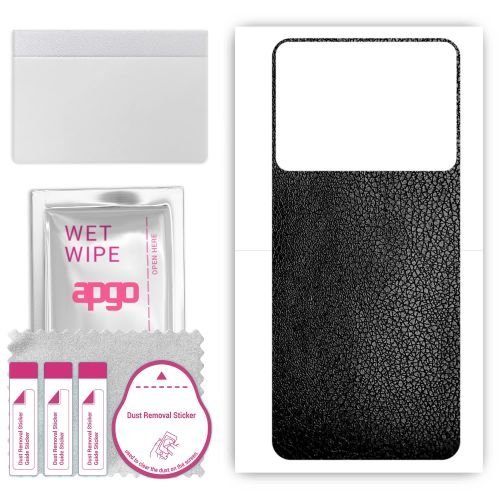 folia naklejka skórka strukturalna na TYŁ do ZTE Nubia Music - Skóra Czarna - apgo SKINS