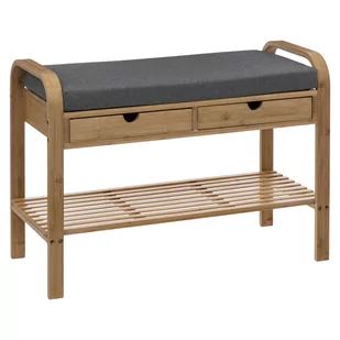 Szafka na buty z siedziskiem ZEN, bambus, 74 x 34 x 55 cm - Szafki na buty - miniaturka - grafika 1