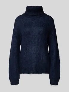 Sweter z dzianiny o kroju oversized z prążkowanymi wykończeniami model ‘LAMBI’ - Swetry damskie Sweter z dzianiny o kroju oversized z prążkowanymi wykończeniami model ‘LAMBI’ - Swetry damskie - miniaturka - grafika 1