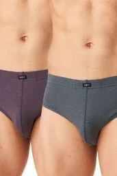 Slipy męskie bawełniane (2 pack) w cienkie paski MPP 302 Key - Majtki męskie - miniaturka - grafika 1