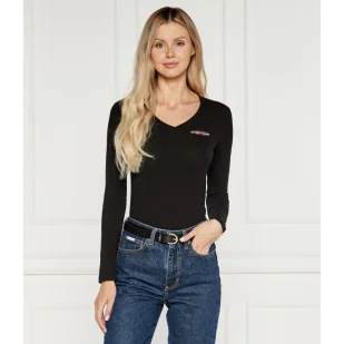 Guess Jeans Bluzka | Slim Fit - Bluzki damskie - miniaturka - grafika 1