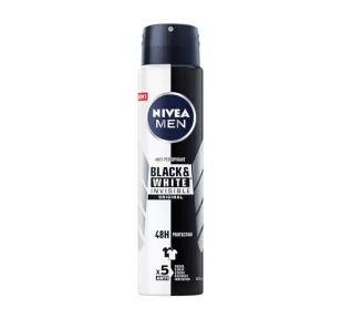 Nivea Men Invisible for Black & White Dezodorant w sprayu 150 ml - Dezodoranty i antyperspiranty męskie - miniaturka - grafika 2