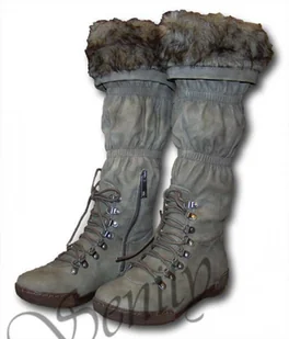 Evento E03-1ZKOZ-031 kozaki damskie skórzane ocieplane na zimę r.38 - Kozaki damskie - miniaturka - grafika 1