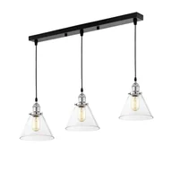 Lampy sufitowe - POTRÓJNA LAMPA WISZĄCA LOFT CHROMOWANA NUBI W3 PRO - miniaturka - grafika 1