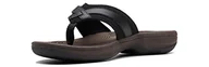 Klapki i japonki damskie - Clarks Breeze Sea japonki damskie, czarny, brązowy, 38 EU - miniaturka - grafika 1