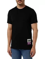 Koszulki męskie - G-STAR RAW Męski T-shirt z tyłu Slim R T, Czarny (Dk Black D23730-336-6484), XS - miniaturka - grafika 1
