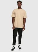 Koszulki męskie - Koszulka T-Shirt Oversize Męska Beżowa TB5939 L - miniaturka - grafika 1