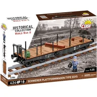 Klocki - Cobi 6284 Wagon Schwerer Plattformwagen Type SSYS - miniaturka - grafika 1
