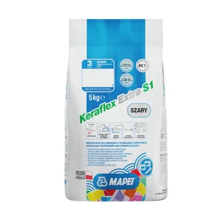 Zaprawa klejowa Keraflex Extra S1 szary 5 KG Mapei 8022452245855 - Kleje i inne preparaty budowlane - miniaturka - grafika 1