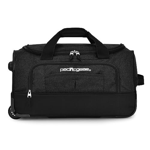 Pacific Gear Torba sportowa na kółkach z opuszczaną dolną, czarna, 51 cm, torba sportowa na kółkach, Czarny, 21 Inch, Torba podróżna na kółkach