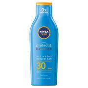 Balsamy i kremy do opalania - Nivea Balsam do Sun słońca, współczynnik ochrony przeciwsłonecznej 30, butelka, ochrony i Garbnik, 200 ML - miniaturka - grafika 1