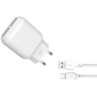 XO ładowarka sieciowa L78 2x USB 2,4A biała + kabel microUSB 8_2265707 - Powerbanki - miniaturka - grafika 1