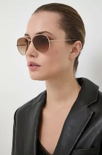 Burberry okulary przeciwsłoneczne damskie kolor brązowy - Okulary przeciwsłoneczne - miniaturka - grafika 1