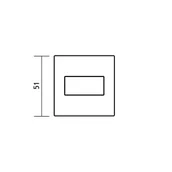 Szyldy i rozety - ROZETA KWADRATOWA VDS WC R67F KOLOR ZŁOTY-SATYNA - miniaturka - grafika 1