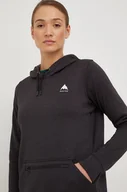 Bluzy damskie - Burton bluza sportowa Oak damska kolor szary z kapturem gładka - miniaturka - grafika 1