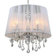Lampy sufitowe - Italux LAMPA wisząca CORNELIA MDM-2572/5 W OPRAWA Abażurowa ZWIS z kryształkami - miniaturka - grafika 1