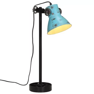 vidaXL Lampa stołowa, 25 W, postarzany niebieski, 15x15x55 cm, E27 - Lampy ogrodowe - miniaturka - grafika 1