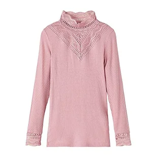 NAME IT Dziewczęca Nkfnuri Ls XSL Top Noos koszulka z długim rękawem, róża, 158/164 - Koszulki i topy damskie - miniaturka - grafika 1