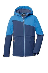 killtec Chłopcy Kurtka typu softshell/kurtka outdoorowa z kapturem KOS 263 BYS SFTSHLL JCKT, blue, 128, 41552-000 - Kurtki i płaszcze dla chłopców - miniaturka - grafika 1