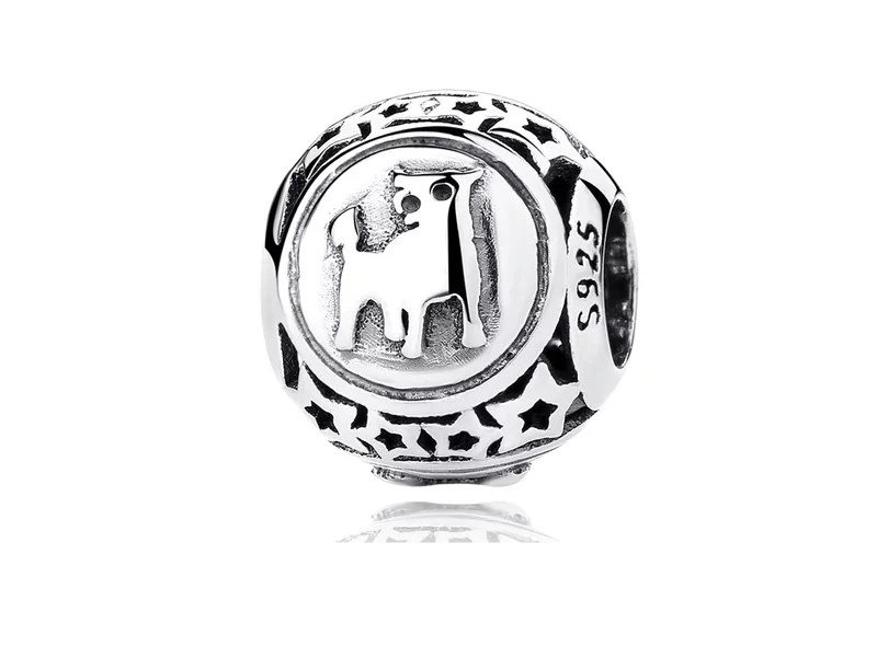 Pandora Valerio.pl Rodowany srebrny charms znak zodiaku byk srebro 925 BEAD17 BEAD17