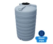 Beczki - Zbiornik plastikowy szary, beczka 2000 l (średnica: 116 cm) - miniaturka - grafika 1