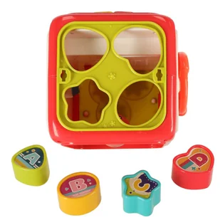 Zabawka edukacyjna interaktywna sensoryczna manipulacyjna kostka sorter klocków - Sortery dla dzieci - miniaturka - grafika 7