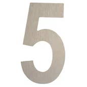 Akcesoria do drzwi - Cyfra "5" samoprzylepna ANO 50 mm inox - miniaturka - grafika 1