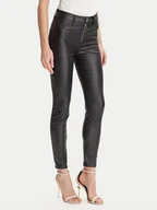 Spodnie damskie - Rinascimento Spodnie z imitacji skóry CFC0126158003 Czarny Skinny Fit - miniaturka - grafika 1
