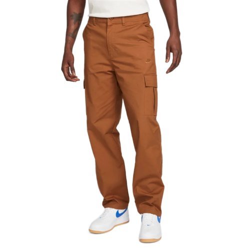 Spodnie męskie bojówki materiałowe Nike Club Cargo Pants Beige Brązowe