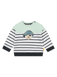 Steiff Bluza w kolorze miętowo-biało-czarnym - Bluzy i sweterki niemowlęce - miniaturka - grafika 1