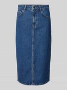 Spódnice - Spódnica jeansowa z 5 kieszeniami model ‘ELLEN’ - miniaturka - grafika 1