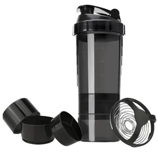 SHAKER SZEJKER Z POJEMNIKAMI NA ODŻYWKI BIAŁKO SPRĘŻYNA MIESZAJĄCA 500 ML - Shakery i bidony sportowe - miniaturka - grafika 1