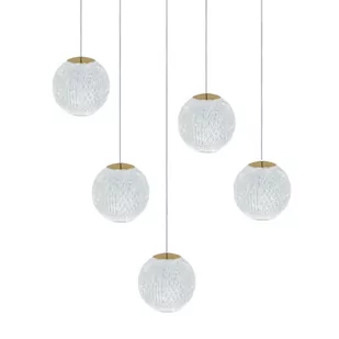 Lampa wisząca kaskada EDEM AZ6018 Azzardo LED 21W 3000K szklana złota - Lampy sufitowe - miniaturka - grafika 1