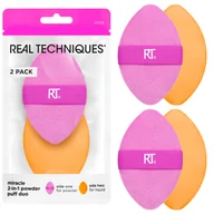 Gąbeczki do makijażu - Real Techniques Puszek do pudru Powder Puff 2szt - miniaturka - grafika 1