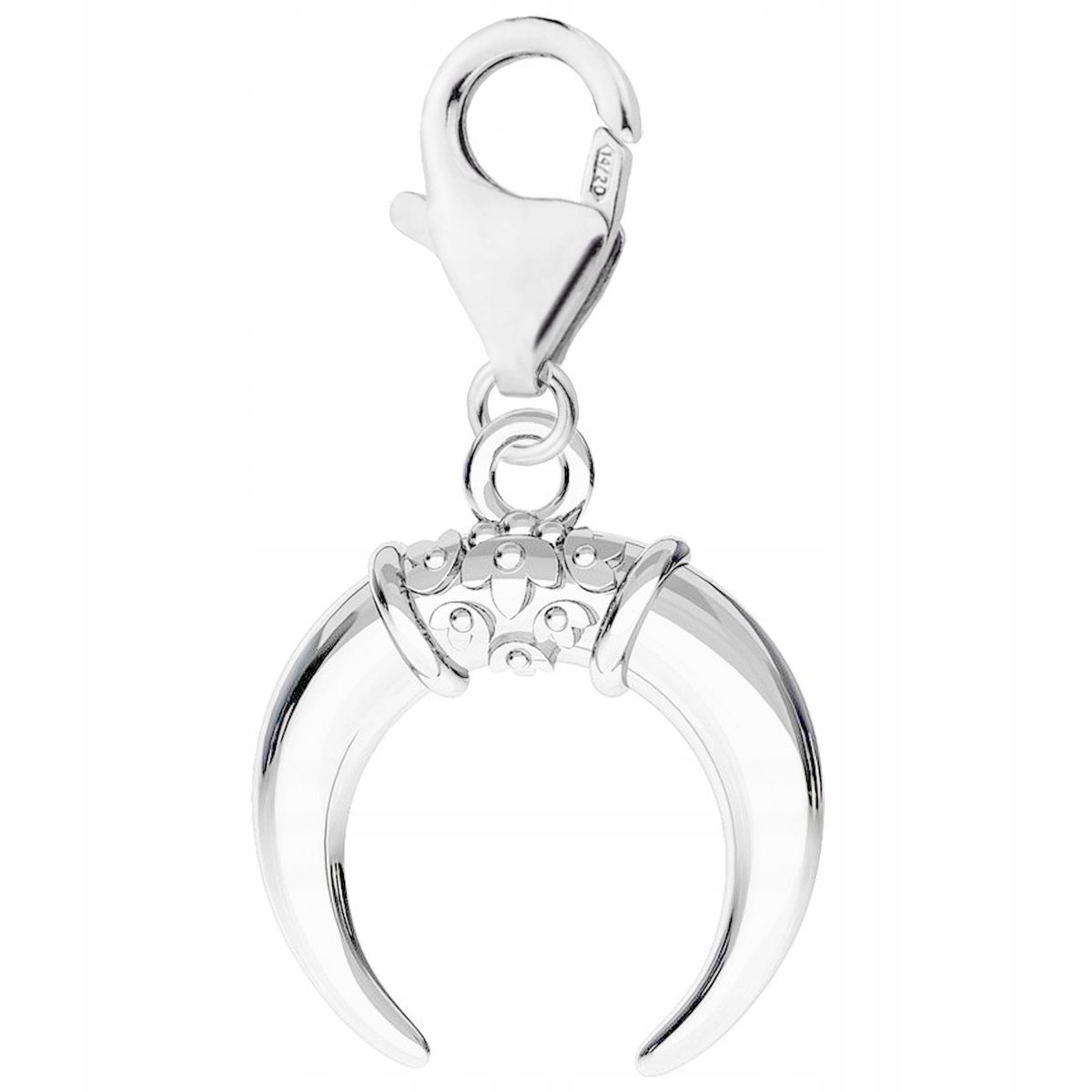 Zawieszka Srebrna z Księżycem Rogi Księżyc Noc Moon Półksiężyc SREBRO 925