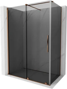 Mexen Velar kabina prysznicowa rozsuwana 160x100 cm, grafit, różowe złoto - 871-160-100-41-60 - Kabiny prysznicowe - miniaturka - grafika 1
