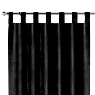 Dekoria Zasłona na szelkach 1 szt. głęboka czerń 1szt 130 × 260 cm Velvet 310-704-17 - Zasłony - miniaturka - grafika 1