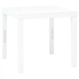 vidaXL Stół ogrodowy, biały, 78 x 78 x 72 cm, plastikowy - Stoły ogrodowe - miniaturka - grafika 1