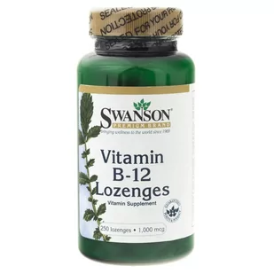 SWANSON Witamina B12 do ssania 1000 mcg, 250 tabletek - Witaminy i minerały - miniaturka - grafika 1