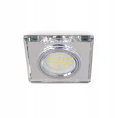 Oprawy, klosze i abażury - Oprawa wpuszczana kwadratowa przezroczysta nieruchoma GU10 - miniaturka - grafika 1