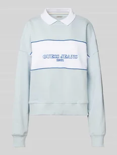 Bluza z kołnierzykiem polo - Bluzy damskie - miniaturka - grafika 1